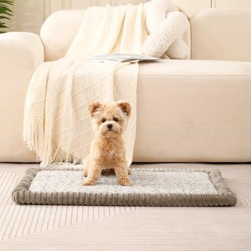 MINIDEAR Dog Crate Pad, Crate Bed Non-Skid Kennel Pad, Rubber Backing Memory Foam for Dog Bed Mat, Machine Washable Dog Bed for Crate, 23"x36" - Thumbnail 2