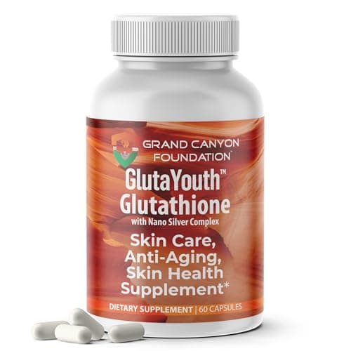 GlutaYouth Glutathione Supplement for Skin Health with Antioxidant Support, Absorption Formula with Nano Silver Complex, Daily Wellness Support, Non GMO, Anti Aging, 60 Glutathione Capsule Made in USA - Image 1