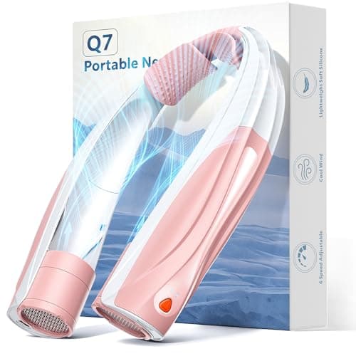 Vexolta Portable Neck Fan - 6000mAh Battery Hands Free Personal Fan, 6 Speed Adjustable, Rechargeable & Wearable, Gift for Women Men, Office, Travel, Sports - Image 1