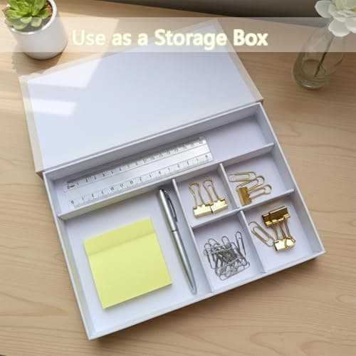 VEKALON Decorative Faux Book Decor - Set of 2 Linen Golden Butterfly Sunflower Fake Book Storage Box for Coffee Table,Bookshelf and Home Decoration(Tiffany Blue Beige) - Thumbnail 6