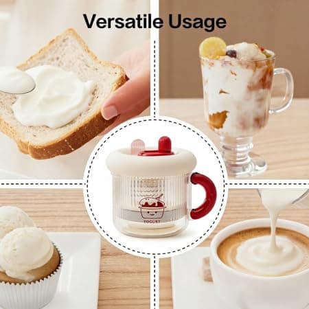 Yogurt Strainer & Greek Yogurt Maker, 10-Minute Fast Press Filtration, 225-Mesh Fine Filter with 6 Replacements, Built-in Timer, BPA-Free Food-Grade, 300g/10.58oz Capacity - Thumbnail 6