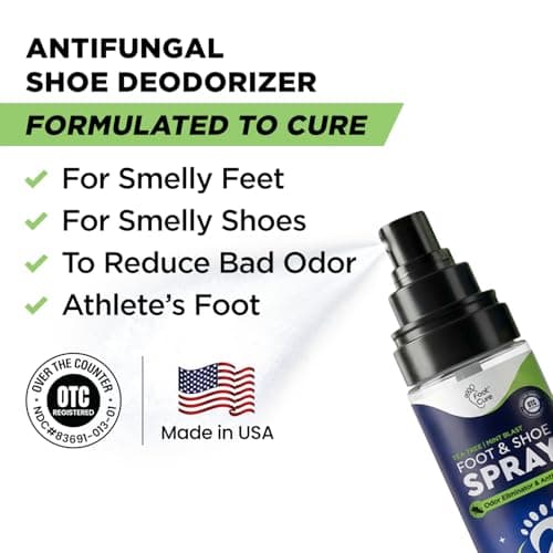 Tea Tree Foot Odor Spray - Mint Blast Shoe Deodorizer for Smelly Feet, Athletes Foot Spray Odor Eliminator No More Smelly Shoes or Stinky Feet | Removes, Controls & Prevents Odors - 120ml Made in USA - Thumbnail 2