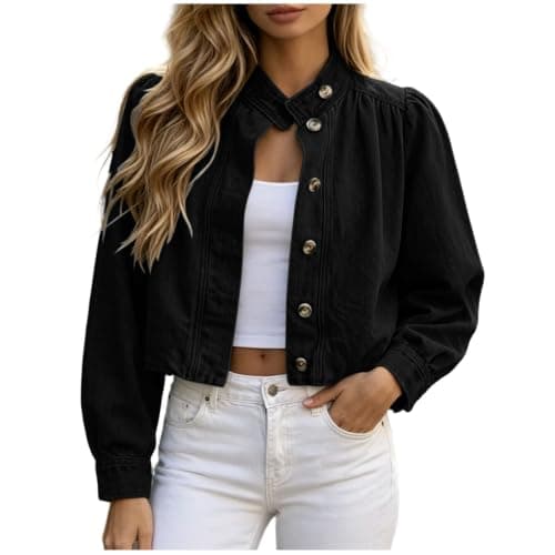 Cropped Jean Jacket for Women Lightweight 2026 Summer Fall
