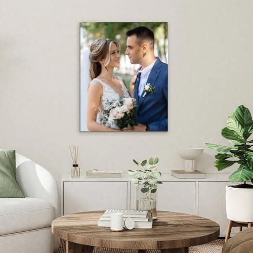 Custom Canvas Prints with Your Photos,Personalized Photo Prints Framed on Canvas Wall Art Decor for Bedroom, Living Room, Wedding Baby Pet Family Picture (8“ X 12") - Thumbnail 3