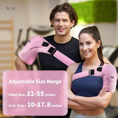 Shoulder Brace for Women and Men Recovery Shoulder. Adjustable Shoulder Support for Rotator Cuff, AC Joint Pain Relief, Shoulder Injuries. Perfect Fit Shoulder Compression Sleeve (One Size Regular) - Thumbnail 5