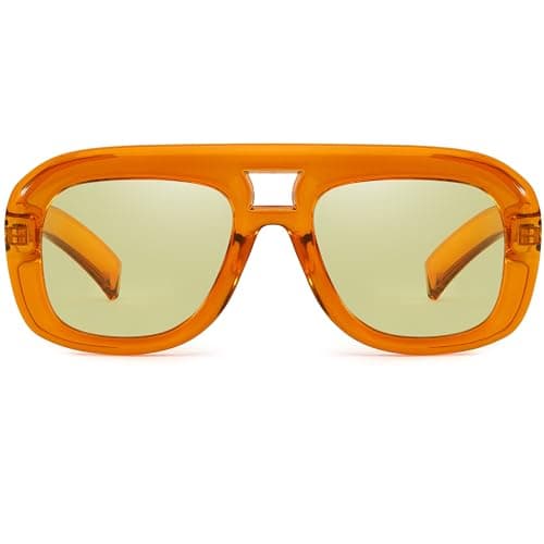 DreamCalf Oversized Aviator Sunglasses for Women Men Trendy Big Wide Sun Glasses with UV Protection for Daily Life - Image 1