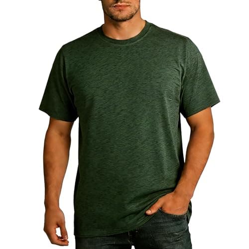 AJGAI Men's Athletic T Shirts Crew Neck Breathable Quick-Dry Short Sleeve Workout T Shirt for Gym Running Fitness 2&5 Pack
