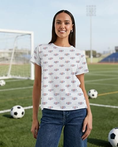 ReefSea 250th Anniversary T-Shirt Patriotic USA Flag Freedom Tee, World Soccer Cup Jersey Independence Lightweight T2503 - Thumbnail 6