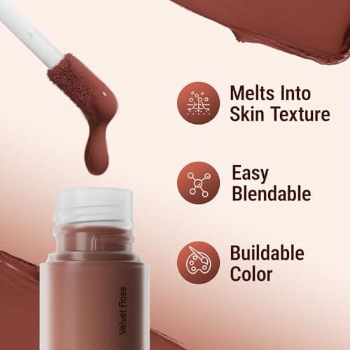Exmiloo Liquid Blush for Cheeks – Matte Liquid Blush for a Natural Flush，Buildable & Long-Lasting Matte Blush for Everyday Looks, Vegan & Cruelty-Free - Thumbnail 3