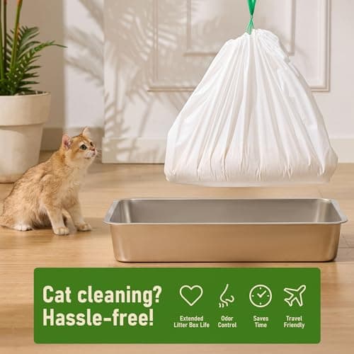 ZOMISIA Cat Litter Box Liners Large - 20 Count 37" x 18" Jumbo Litter Bags with Drawstring, Extra Thick Kitty Litter Pan Liners Tear Resistant Heavy Duty, Easy Clean up for Litter Tray, Unscented - Thumbnail 6