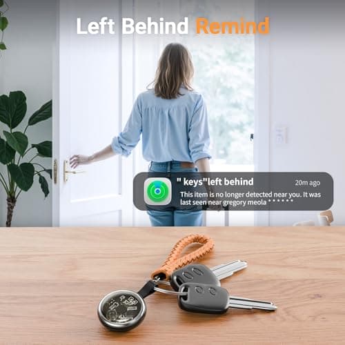 2026 New Air Tracker Tags-4 Pack Compatible with Apple Find My (iOS Only), Bluetooth Tracker Smart Tag Waterproof Key Finder Item Locator Worldwide Tracking for Keys, Wallet, Luggage, Pets - Thumbnail 2