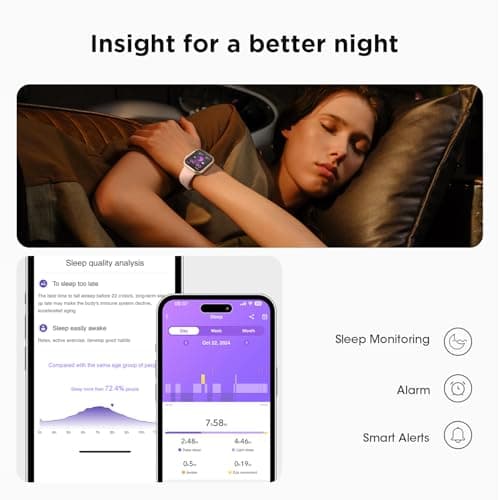 Health & Fitness Trackers for Women Men: 30 Day Battery Life Activity Tracker with Answer/Make Call Blood Pressure SpO2 Sleep Heart Rate Monitor 120+ Sports 5ATM Smart Watch for iPhone Android Reloj - Thumbnail 4