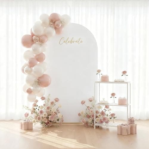 6FT White Arch Backdrop Cover Arch Covers Stretchy Backdrop - Thumbnail 4