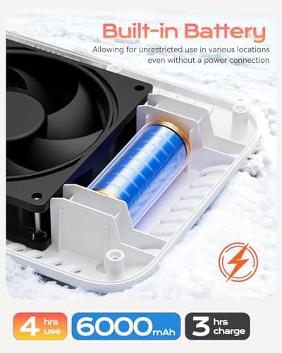 Nail Dust Collector with Reusable Filters, Rechargeable 3800RPM Powerful Vacuum Fan Extractor, Low Noise Dust Suction Machine for Acrylic Gel Nail Polishing, Portable Manicure &Pedicure Tool - Thumbnail 6