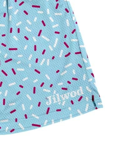 Men's Ice Cream Graffiti Print Mesh Athletic Lightweight Quick-Dry Gym Shorts with Pockets for Running Basketball Workout (US, Alpha, X-Large, Regular, Regular, Blue) - Thumbnail 6