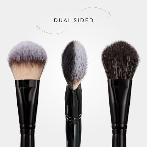 BK BEAUTY - NIKKI LA ROSE N17 MULTI-PRO FACE BRUSH – Dual-Sided Paddle Brush for Face Application, Liquid, Powder Blending - Bronzer, Contour, Blush, Foundation - Thumbnail 6