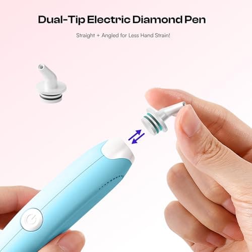 Caydo Cordless Electric Diamond Painting Pen, E-Painter for Diamond Painting - Diamond Art Pen with Vacuum Technology, Ergonomic Design & Storage Tray – No Wax, Patented (Blue) - Thumbnail 5