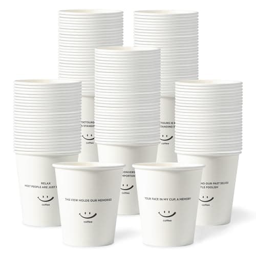 YANGRUI 12oz Inspirational Paper Coffee Cups for Hot & Cold Drink 300 Pack - Image 1