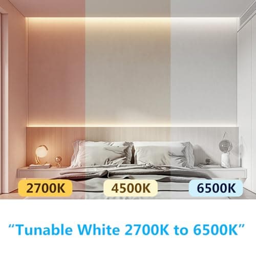 dalattin COB LED Strip Lights,16.4ft LED Lights, 608 LEDs/m High Density Flexible 24V Flexible Tape Light with Remote & Touch Control,Dimmable 2700K-6500K for Living Room, Bedroom, Kitchen Lighting - Thumbnail 5