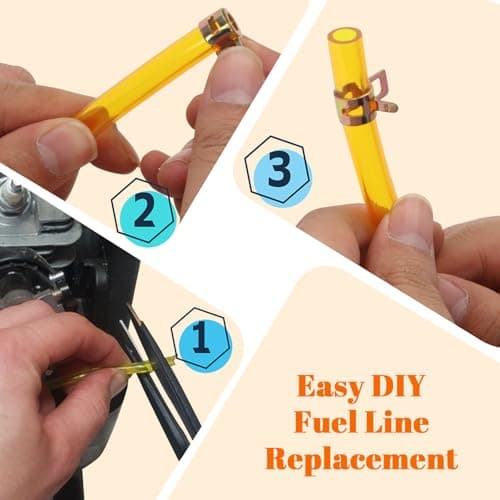 SSFOLPFEE Premium TPU Fuel Line Kit 3 Sizes (3mm ID/5mm OD, 5mm ID/8mm OD, 6mm ID/9mm OD), 6.6ft Each, with 12 Steel Clamps, Universal Gas Diesel Fuel Hose for Lawn Mower Chainsaw Small Engines - Thumbnail 6