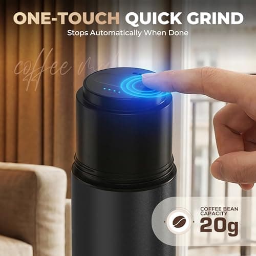 HAUSHOF Portable Electric Coffee Grinder, Travel Coffee Maker and Brewing Kit, Coffee Grinders for Home Use, Portable Pour Over Coffee Maker For Travel, Camping, Car - Thumbnail 6