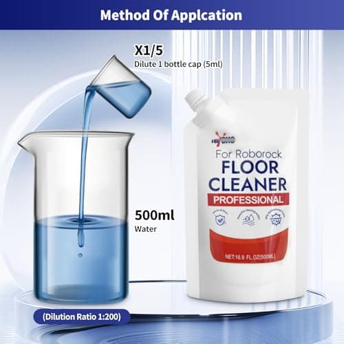 antePow Floor Cleaning Solution 2 bags Refill, Fresh Scent, Compatible with Roborock Series & All Robot Vacuums, Eco-Safe, Streak-Free Formula for Hard Floors, Pet & Kid Friendly - Thumbnail 4