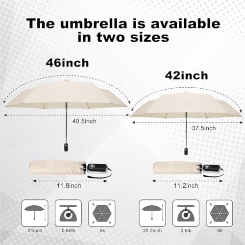 Lejorain Mini Flat Umbrella Compact - Foldable Auto Open Close Umbrellas for Purse Tiny Lightweight Strong Umbrella for Wind and Rain - Thumbnail 3