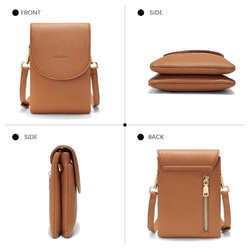 Kiss Sea Crossbody Phone Purse Small Crossbody Bag for Women with Adjustable Strap RFID Blocking Credit Card Slots Yellow - Thumbnail 6