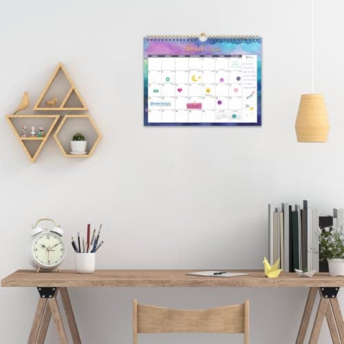 Gannyfer 2026 Wall Calendar, 18 Monthly Desktop/Wall Calendar 2026-2027, Use from Jan 2026 to Jun 2027, 11" x 8.5", Wall Planner for Your Family, School or Office (3 Stickers Included) - Thumbnail 6