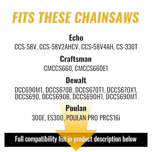 3 Pack 16 Inch Semi-Chisel Chainsaw Chain, 3/8"LP Pitch .043" Gauge 56 Drive Links Replacement Saw Chain Compatible with Craftsman Poulan Husqvarna Greenworks - Thumbnail 3