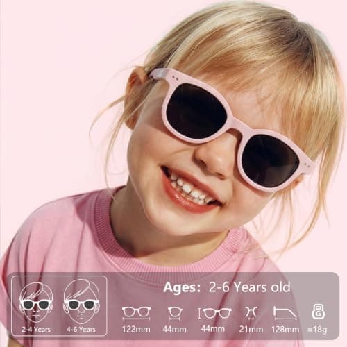 EYEBUDDY Kids Toddler Sunglasses Age 2-4/3-5 Boys Girls Polarized UV Protection Sun Glasses for Age 2-8 - Thumbnail 2