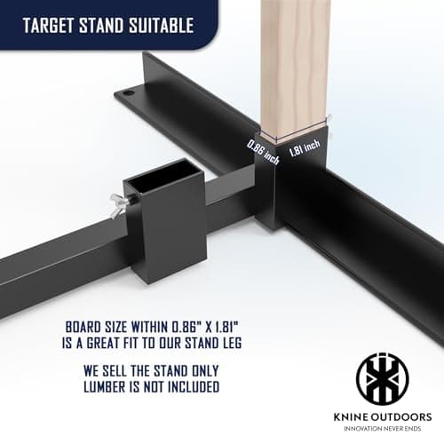 KNINE OUTDOORS Shooting Target Stand for Outdoors, Durable Paper Target Holder with Stable Adjustable Base for Paper Shooting Targets Cardboard Silhouette, H Shape, USPSA/IPSC, IDPA Practice, 1 Pack - Thumbnail 5