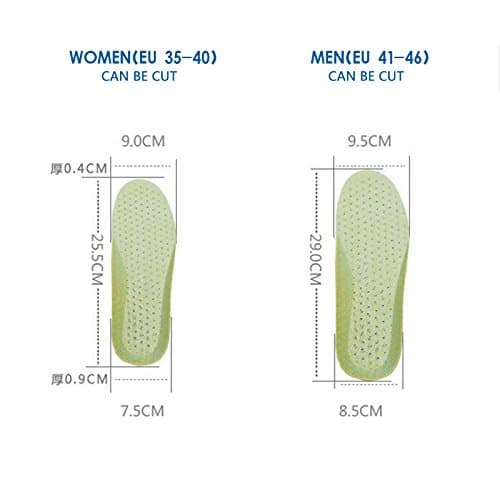 XINIFOOT 3 Pairs Comfortable Breathable Insoles - Comfort Cushioned for Running Walking Hiking, Replacement Comfort Inserts Shoes Pad for Men (US8-11) - Thumbnail 6