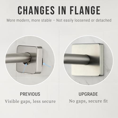 G-Promise All Metal 12-Inch S Shaped Shower Arm with Flange(Brushed Nickel) - Thumbnail 4