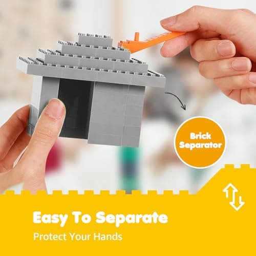 Lekebaby Classic Building Bricks, 200 Piece 2x4 Building Blocks STEM Creative Building Toys Compatible with All Major Brands, Educational Toy for Boys Girls 6 Years Old and Up(2x4 Light Gray) - Thumbnail 4