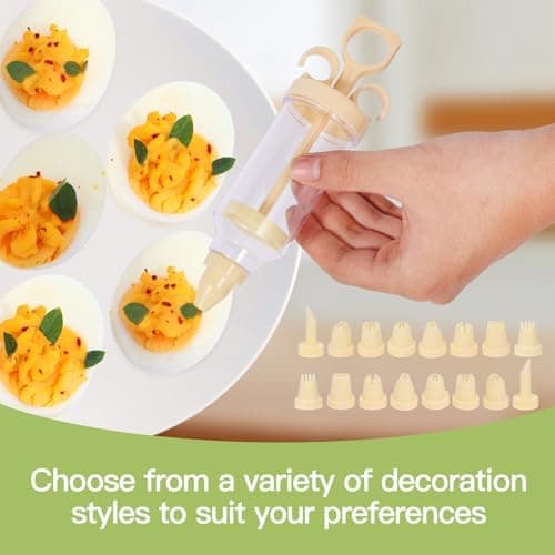 90 Deviled Egg Containers with Lid (Set 3),Plastic Easter Deviled Egg Tray Carrier with Handl Injector Piping Tool,Clear Storage Deviled Egg Platter Holder for Refrigerator Party Picnic Party Events - Thumbnail 4