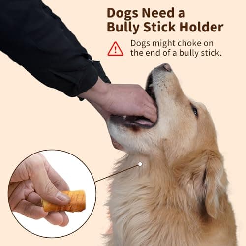 JoyBruko Bully Stick Holder for Dogs - for Aggressive Chewers Treat Chew Holder, Heavy Duty Yak Chew Toy Nylon Bone, Prevent Choking Safety Device for Small Medium Large Dogs, No More Swallowed Ends - Thumbnail 2