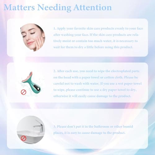CNBHEABY Facial Massager, Portable Face Neck Massager Wand for Skin Care at Home - Thumbnail 5