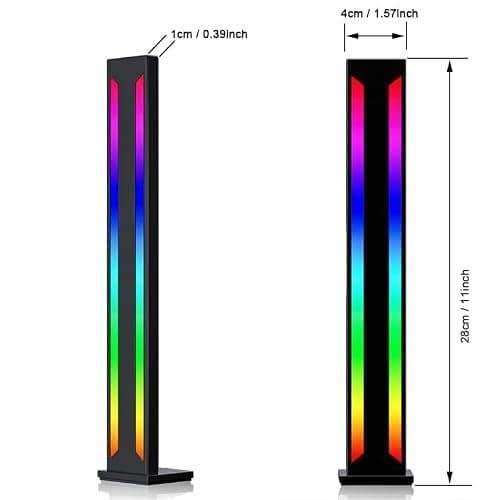 MIHEAL Smart LED Light Bars, Metal Aluminium Housing with App Control and Music Sync Rhythm Mode, Mood Lighting for Desktop Gaming, PC, TV, Room Decoration - Thumbnail 4