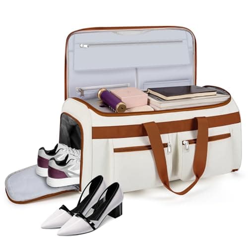 Convertible Garment Duffel Bags for Travel - Carry on Garment Duffle with Toiletry Bag Storage Bag Large Travel Duffel Bag 2 in 1 Hanging Suit Bag Weekender Bag for Men Women 3pcs Set - Thumbnail 2