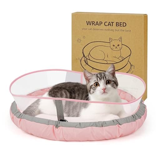 GoGoPaw Cat Bed for Indoor Kitten Bed Washable, Anti Anxiety Round Donut Pet Beds for Small Dogs Cats, Super Soft Plush Fur Pet Bed (Pink，18 Inches)