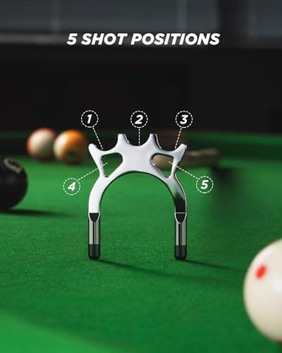 LOCKCUE 57" 2 Piece Pool Cue Stick, Maple Wood with Chrome-Plated Zinc Alloy Screw-on High Crown Bridge Head - Thumbnail 3