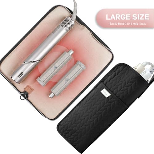 KarSyon Hot Tools Organizer Heat Resistant Mat Case Hair Tools Holder Travel Bag Portable Hair Styling Tools Cover Pouch for Curling Iron,Flat Iron,Hair Straightener (Black) - Thumbnail 3