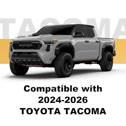BELBUS Full Toyota Tacoma 2024 2025 2026 Seat Covers Faux Leather Truck Seat Covers Full Set Pick-up Double Cab SR,SR5,TRD Sport,TRD Off-Road,Fully Covered Car Seat Protector(5 Seats, Black) - Thumbnail 2