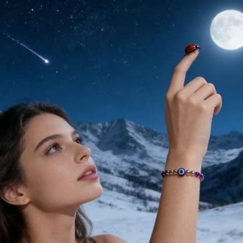Drkao Unique Original Design Magnetic Therapy Bracelet for Women, Exclusive Lucky 7 Power Healing Crystals & Copper, Evil Eye Aura Shield, 4-Fold Protection Wellness Gift For Mother One Pack - Thumbnail 5