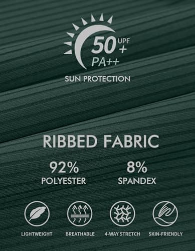 ANFILIA Two Piece Tankini Swimsuit for Women Ribbed Fabric Tummy Control Tankini Top with Bottom Bathing Suits - Thumbnail 6