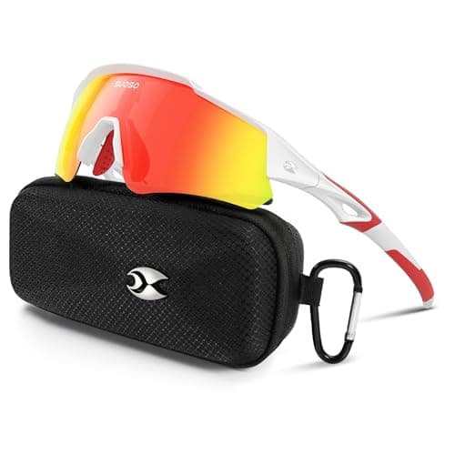 suoso Sports Cycling Sunglasses for Men: Lightweight UV Protection Polarized Sun Glasses for Youth Baseball Softball Running - Image 1
