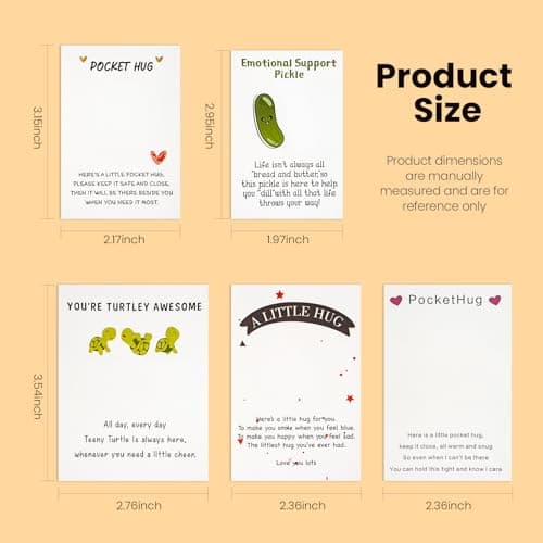 mountova 10 Sets Pocket Hug Cards with Tokens Encouragement Greeting Cards with Motivational Quotes Emotional Support Anxiety Relief Inspirational Gifts for Friends Family Coworkers - Thumbnail 3