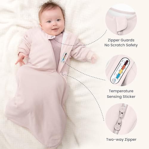 Unisex Sleeping Bag for Babies and Toddlers 1.0 Tog Sleep Sack 18-36 Months, Newborn Sleep Sack, Wearable Blanket Baby, Sleep Sack with Sleeves, Gifts for Baby - Thumbnail 3
