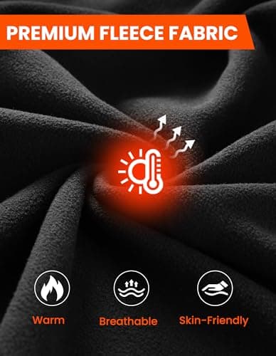 DURAWERK Fleece Jacket Mens Full Zip Lightweight Winter Jackets for Men Casual Outwear with Pockets for Hiking & Work - Thumbnail 4